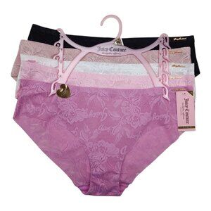 Juicy Couture Womens Lace Panties 5-Pack XL Nylon & Spandex Intimates